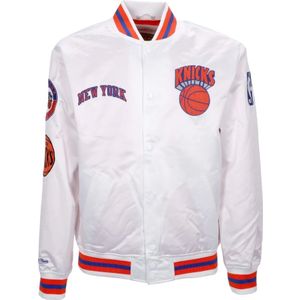 Mitchell & Ness, Bomber Jassen Wit, Heren, Maat:S