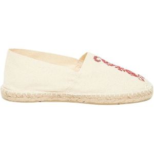 Ines De La Fressange Paris, Schoenen, Dames, Beige, 41 EU, Katoen, Auriane ecru geborduurde espadrilles