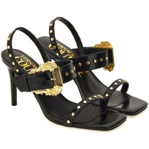 Versace Jeans Couture, Schoenen, Dames, Zwart, 39 EU, Sandalen