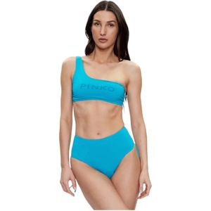 Pinko, Badkleding, Dames, Blauw, S, Stijlvol Bikini Onderstuk