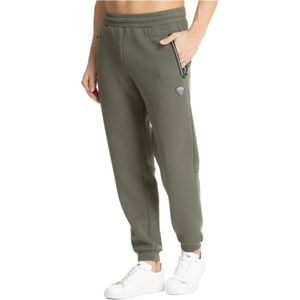 Emporio Armani Ea7, Broeken, Heren, Groen, M, Polyester, Logo Joggingbroek