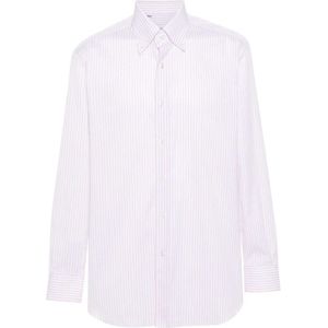 Brioni, Overhemden, Heren, Roze, 4Xl, Katoen, Blouses Shirts