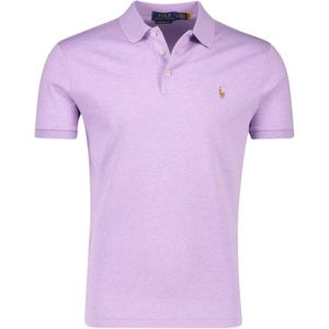 Ralph Lauren, Tops, Heren, Paars, S, Katoen, Paarse Polo T-shirt met korte mouwen