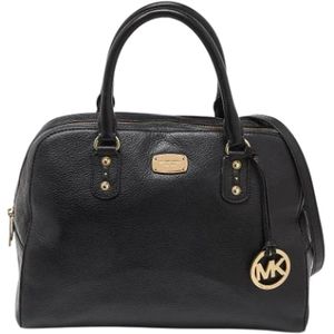 Michael Kors Pre-owned, Tweedehands leren handtassen Zwart, Dames, Maat:ONE Size