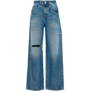 Icon Denim, Jeans, Dames, Blauw, W28, Katoen, Wide Leg Jeans Upgrade Moderne Vrouw