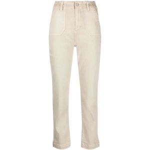 Paige, Broeken, Dames, Beige, W25, Flaunt High Rise Slim Fit Jeans