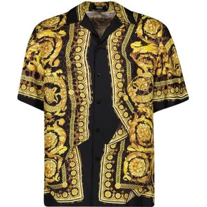 Versace, Overhemden, Heren, Veelkleurig, M, Zijden Barocco Shirt Herfst-Winter 2024