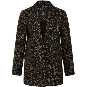 Bruuns Bazaar, Vrouwen Starbbfrida Zwart Blazer Veelkleurig, Dames, Maat:XS