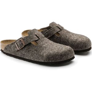 Birkenstock, Schoenen, Heren, Bruin, 41 EU, Suède, Klassieke Boston Heren Vilt Klomp