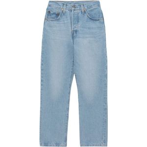 Levi's, Jeans, Dames, Blauw, W23, Katoen, Lichtgewassen high-waisted jeans