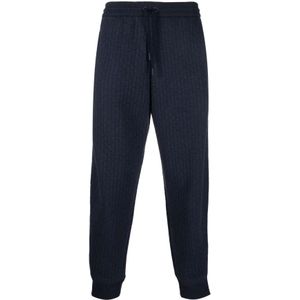 Giorgio Armani, Broeken, Heren, Blauw, XL, Katoen, Elegant Blauwe Broek