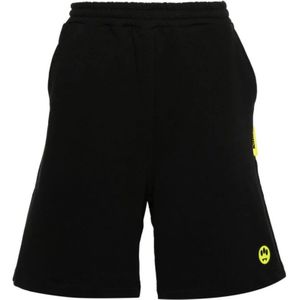 Barrow, Zwarte Katoenen Jersey Shorts Zwart, Heren, Maat:M