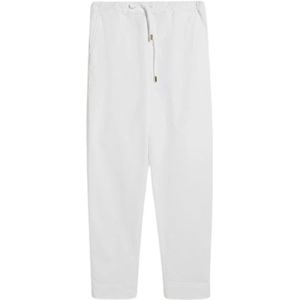 Max Mara, Broeken, Dames, Grijs, M, Katoen, Comfortabele katoenen vrijetijd broek