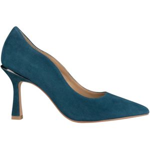 Alma EN Pena, Schoenen, Dames, Blauw, 37 EU, Leer, Pumps met Puntige Neus en Stiletto Hakken