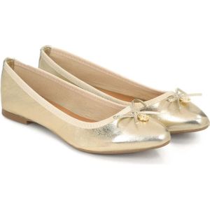 Kazar, Schoenen, Dames, Geel, 35 EU, Leer, Dames gouden ballerina's