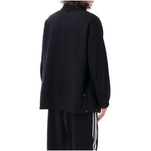 Y-3, Jassen, Heren, Zwart, M, Polyester, Zwart Gebreide Track Jacket Aw 24