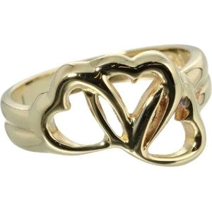 Tiffany & Co. Pre-owned, Pre-owned, Dames, Geel, ONE Size, Triple Heart Gouden Ring