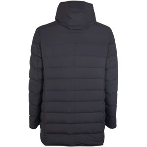 Duno, Mantels, Heren, Zwart, XL, Zwarte Hooded Pufferjas