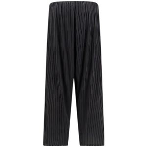 Giorgio, Broeken, Dames, Grijs, M, Polyester, Jersey Geplooide Broek