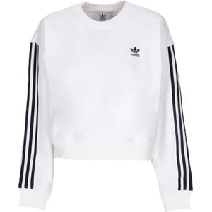 Adidas, Sweatshirts & Hoodies, Dames, Wit, S, Lichtgewicht Crewneck Felpa Dames Adicolor Sweatshirt