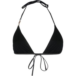 Versace, Zwarte Medusa Triangle Bikini Top Zwart, Dames, Maat:L