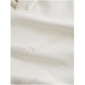 Calvin Klein, Sweatshirts & Hoodies, Heren, Wit, L, Katoen, Comfort Hoodie met Debossed Logo