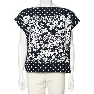 Carolina Herrera Pre-owned, Pre-owned, Dames, Blauw, M, Polyester, Pre-owned Polyester tops