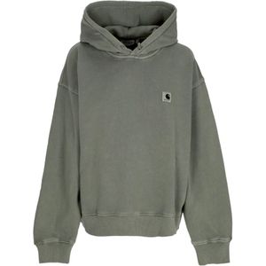 Carhartt Wip, Sweatshirts & Hoodies, Dames, Groen, L, Lichtgewicht Hoodie Rookgroen