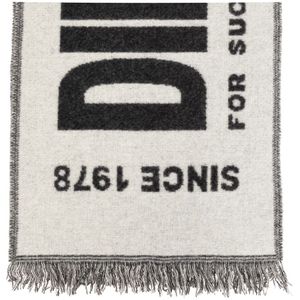 Diesel, S-Bisc-New sjaal Wit, Heren, Maat:ONE Size