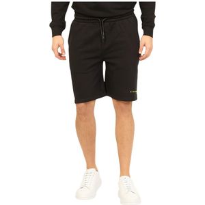 Richmond, Zwarte Katoenen Bermuda Shorts met Koord Zwart, Heren, Maat:XL