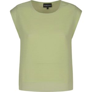 Emporio Armani, Tops, Dames, Groen, L, Polyester, T-Shirts