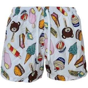 Moschino, Badkleding, Heren, Veelkleurig, L, Polyester, Ice-Cream White Zwemkleding