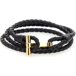 Tom Ford, Accessoires, Heren, Zwart, XL, Zwart Goud Armband Sieraden