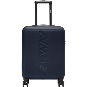 K-Way, Blauwe Cabine Trolley Koffer Blauw, unisex, Maat:ONE Size