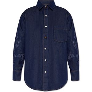 Forte Forte, Blouses & Shirts, Dames, Blauw, L, Denim, Denim overhemd