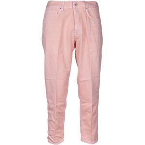 Don The Fuller, Jeans, Heren, Roze, W35, Heren Carrot Fit Jeans. Lage taille. Gemaakt in Italië
