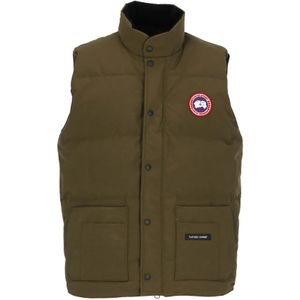 Canada Goose, Jassen, Heren, Groen, L, Militair Groene Gewatteerde Husky Jas