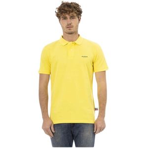 Baldinini, Tops, Heren, Geel, L, Katoen, Gele Geborduurde Polo Shirt Heren Katoen