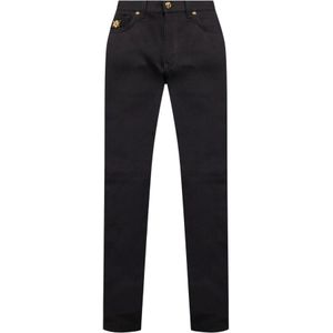 Versace, Straight leg jeans Zwart, Heren, Maat:W34