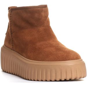 Hogan, Schoenen, Dames, Bruin, 38 EU, Leer, Sneakers in Cuoio-stijl Aw 24