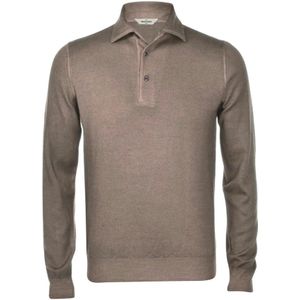 Gran Sasso, Tops, Heren, Bruin, XL, Polo Kraag Trui voor Casual of Formele Stijl