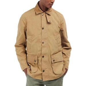 Barbour, Beige Jas met rits en zakken Beige, Heren, Maat:S