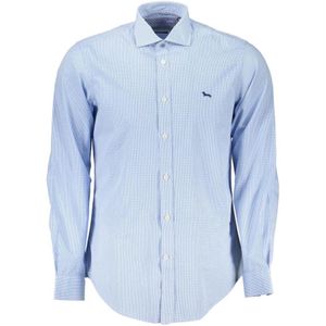 Harmont & Blaine, Overhemden, Heren, Blauw, XL, Katoen, Elegante Blauwe Overhemd Op Maat