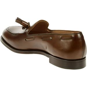 Crockett & Jones, Schoenen, Heren, Bruin, 42 EU, Bruin leren mocassin met kwastdetail