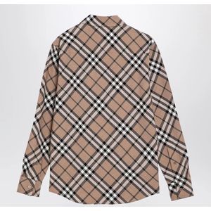 Burberry, Blouses & Shirts, Dames, Bruin, 4Xs, Lange mouwen overhemd