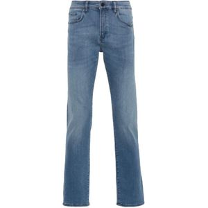Hugo Boss, Jeans, Heren, Blauw, W31 L34, Denim, Klassieke Denim Jeans