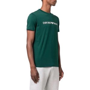 Emporio Armani, Tops, Heren, Groen, M, Katoen, T-Shirts