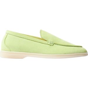 Scarosso, Schoenen, Dames, Groen, 35 EU, Suède, Groene Matcha Suède Loafer