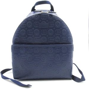 Gucci Vintage, Pre-owned, Dames, Blauw, ONE Size, Pre-owned Canvas backpacks