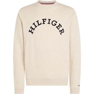 Tommy Hilfiger, Sweatshirts & Hoodies, Heren, Beige, S, Gebogen Sweatshirt